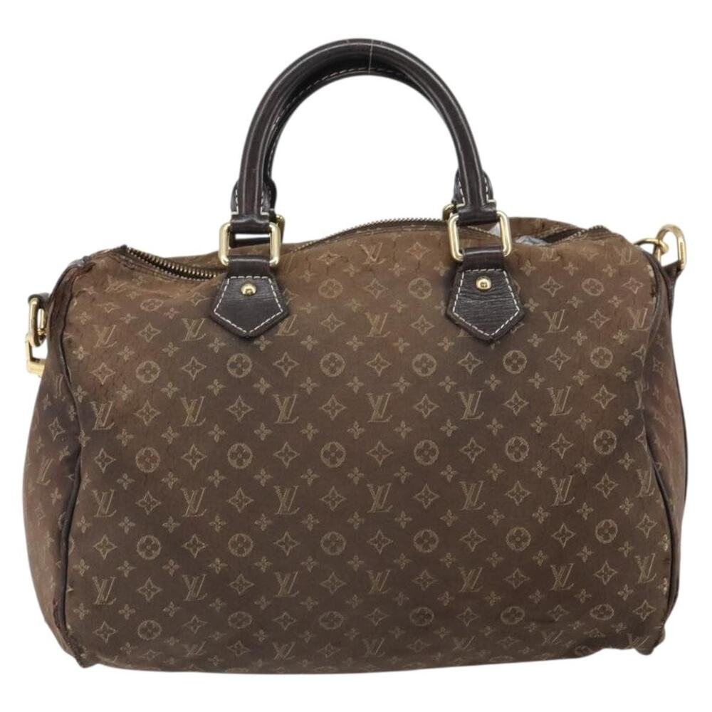 Louis Vuitton Monogram Mini Lin Speedy Bandouliere 30 Bag Brown